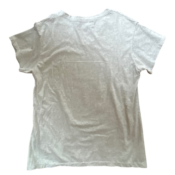 POL Gray Eagle Graphic V-Neck Burnout T-Shirt Size Medium Cotton Korea - Picture 4 of 5